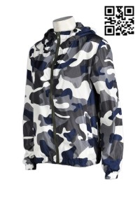 J464 訂製迷彩服防曬外套  男女潮棒球服   休閒運動風衣 訂造夾克薄風衣外套  風褸外套批發